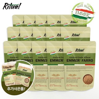 리투알 엠머 밀 파로 이탈리아산 고대 곡물 280g X 15팩, 15개
