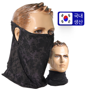 쿨 넥워머 자외선 차단 멀티 스카프 군인 디지털 블랙 위장마스크