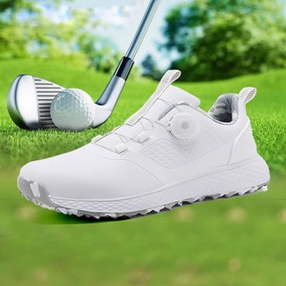 JUN ZUN 보아 다이얼 스파이크리스 여성 남성골프화 방수 미끄럼방지 경량 발편한 아웃도어 훈련 운동화