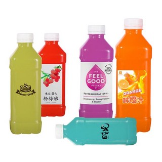 500ml PET透明塑膠瓶 - 一斤裝酒油樣品空瓶 礦泉水瓶 一次性密封帶蓋, 1個, 樣品一套（9個）