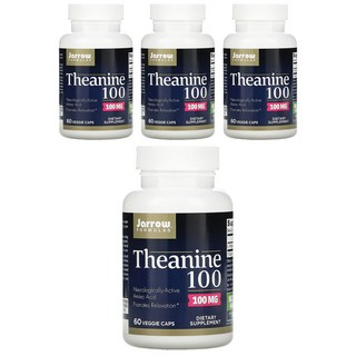 Jarrow FORMULAS 賈羅公式 茶胺酸素食膠囊 100mg, 60顆, 4罐