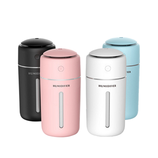 充電無線加濕器 水氧機香薰精油噴霧器 車用香氛擴香機, 1個, 黑色