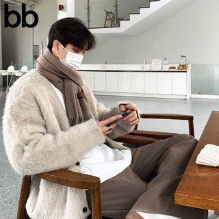 남자 오버핏 가디건 앙고라 어깨깡패 니트 여름 유카타 남자크롭가디건 브이넥 카디건 남성