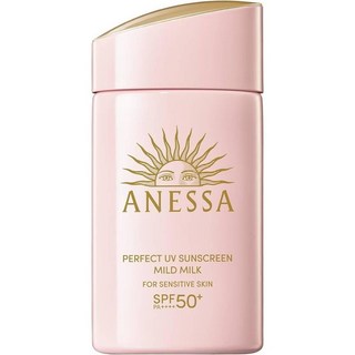 Anessa 아넷사 퍼펙트 UV 마일드 밀크 NA 2.4 floz (60ml) SPF50+ PA++++ 선크림, 2개, 60ml