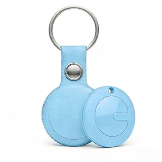 GPS定位器 安卓/蘋果通用Find Tag全球定位器 追蹤器 防丟器 兒童老人定位神器 寵物防丟器, 藍色【台灣芯片】+送皮套,安卓/蘋果通用版, 1個