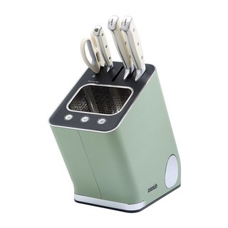 [쿠진본사] 나이프케어 시즌2 살균건조기 칼갈이 + 칼세트, 올리브그린+에지리칼세트, 나이프케어2