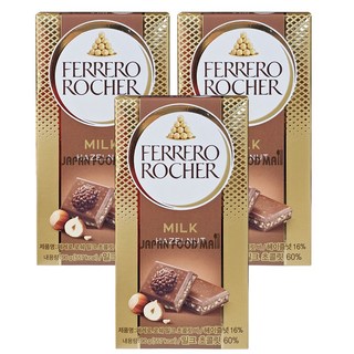 페레로로쉐 페레로 로쉐 밀크 초콜릿 바, 90g, 3개