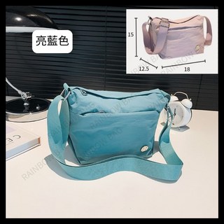 輕量斜背包 餃子包/水餃包 女用單肩包/斜跨包, 亮藍色  #1922