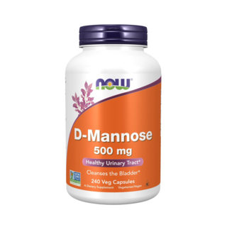 NOW Foods D-甘露糖素食膠囊 500mg, 240顆, 1罐