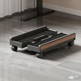 키미랭 폭조절 가능 컴퓨터 본체 받침대, 1개, 블랙