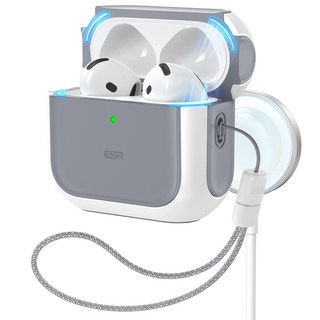 에어팟 프로 3 2 1 세대 캐릭터 케이스 굿즈 AirPods 4세대 케이스용 ESR 4 2024 MagSafe 낙하 보호 커버 Pro 2세대/1세대 /용 HaloLock, [00] 2XS, [00] 눈, 1개