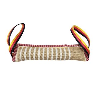 멍글로우 강아지 터그놀이 황마소재 중대형견 이갈이 스트레스해소, 1개, 사선레드