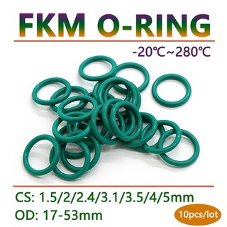 CS 개스킷 고무 10 녹색 O링 FKM 17 불소 오일 와셔 5MM OD 내산성, 42x38x2mm, 1개