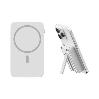 MagSafe行動電源 20000mAh 自帶線 無線充 磁吸 通過安全認證 隔日送達, 米黃色,20000mAh【雙線+支架+磁吸充】, KJ-790