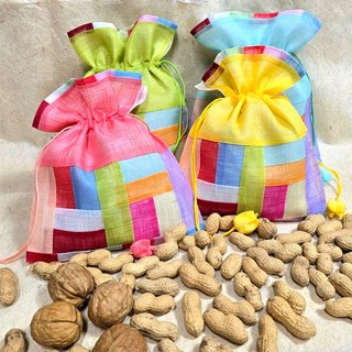 정월대보름 (모시복주머니세트 땅콩100g 호두4알) 부럼세트, 135g, 1세트