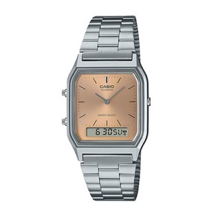 카시오 시계 AQ-230A-4A 레트로 손목시계 남녀공용 메탈밴드 CASIO 정품