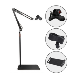 Zenmount 드라이기 스마트폰 태블릿 겸용 올인원 거치대, 1개, 블랙 150cm