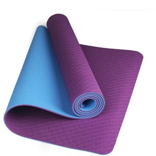 Hommy Nest TPE 요가매트 필라테스매트 와이드 홈트용 안밀리는 방음 충격방지 친환경 냄새없는 6MM HN-YGMTPE11A, 1개, 진보라색