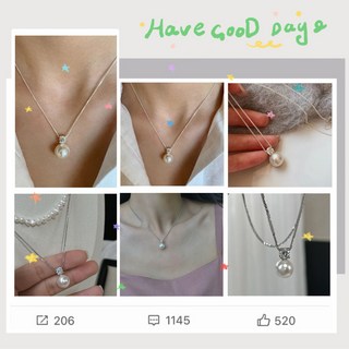 百搭鑲鑽防珍珠項鏈女輕奢小衆高級配飾百搭生日禮物送女生閨蜜