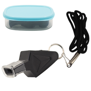 데이유어 고데시벨 호신용 비상용 심판용 호루라기, 1개, 블랙