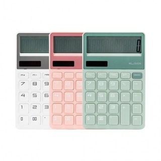 DELI 델리 누사인 파스텔 계산기 NS042, 1개, 화이트NS042