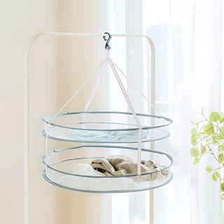 [上手家居] 曬衣網 曬網 曬枕頭 曬衣神器 曬衣籃 晾衣網 曬襪網 晾衣籃 吊掛曬衣網, 曬衣網 雙層款