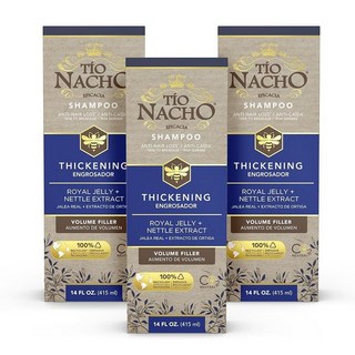 Tio Nacho 로열 젤리 및 쐐기풀 추출물이 함유된 얇은 모발용 씨크닝 샴푸 - 가는 볼류마이징 탈모 샴푸 파라벤 프리 414ml14온스 133950, 14 Fl Oz (Pack of 3)