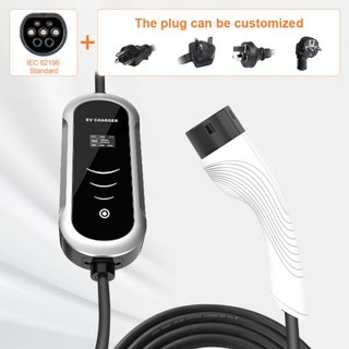 차량용핸드폰충전기 시거잭충전기 휴대용 EV 충전기 타입 2 IEC62196-2 16A EVSE 케이블 1 SAE J1772 EU 플, 01 Type2_04 AU Plug