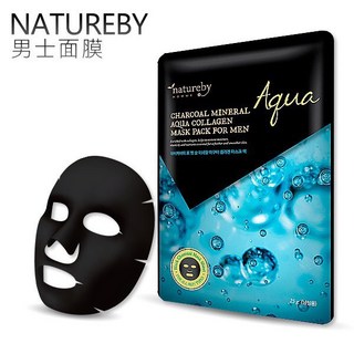 natureby 原礦炭 男士水膠原蛋白面膜 25g, 30件