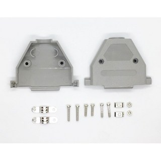 佑齊企業iCmore DB37P灰色D-SUB串口頭焊線式接頭外殼10入組，電子DIY必備，信號穩定傳輸, 10pcs, 1個, 10pcs