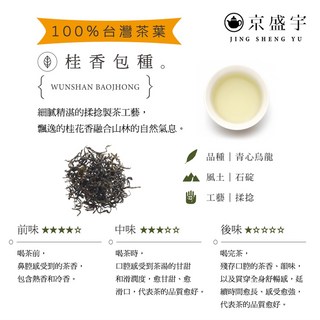 京盛宇 桂香包種茶 永續環保包 台灣青心烏龍茶 300g, 1個, 桂香包種-300g茶葉