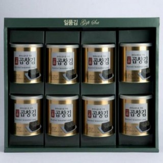 캔김 선물세트 하나맛김 일품 조미 곱창김 8캔 추석 명절 선물 세트, 본상품, 1g, 1개