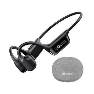 mimax 智慧數顯骨傳導藍牙耳機, CS10, 深炭黑(送收納包)