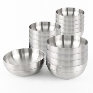 샤틴 스텐 이중 탕기 17.3cm 15개 세트, 1개