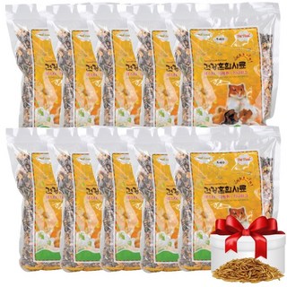 PSP 건강혼합 햄스터사료 600g*10개+건조밀웜 30g, 10개, 600g