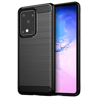 三星S20 S20+ S20Ultra 碳纖維拉絲手機殼 防摔耐磨 輕薄保護套
