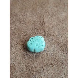 天然湖北原礦綠松石手工雕刻藍色小如意吊墜，原礦綠松，手工雕刻，吉祥如意