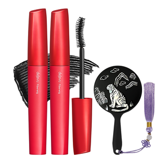 (공식) [2개] 데자뷰 파이버윅 울트라롱 마스카라 7.2g + 자개 손거울, 블랙, 2개