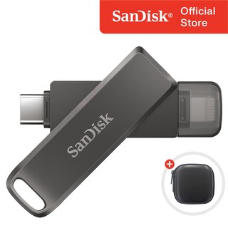 샌디스크 USB 메모리 iXpand Luxe 8핀 C타입 OTG 3.1 대용량 + 보관 케이스 패키지, 128GB