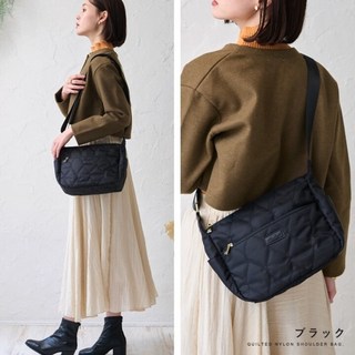 LIZDAYS 絎縫尼龍 B5 肩包 #70511, 70511-BK