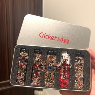 哥特風格打火機鐵盒套裝 5支裝 砂輪點火 防爆設計