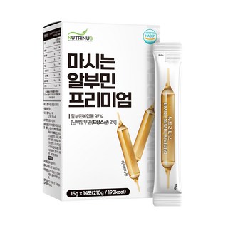 마시는 알부민 프리미엄 알부민복합물 난백알부민 발효녹용 타우린 아르지닌, 15g, 14개