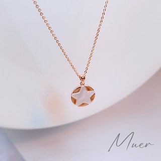 Muer 沐耳 項鍊 短鍊 星星 鎖骨鍊 項鏈 韓國飾品 生日禮物 男女 銀 玫瑰金