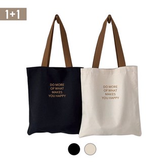 FANSYLI 보부상 에코백 1+1 남녀공용 대용량 가벼운 베이직 무지 캔버스 빅 숄더백 쇼퍼백 학생 가방 데일리가방 2종세트 2p 0806JJ401