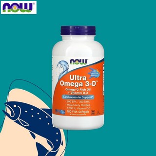 나우푸드 울트라 오메가3 EPA DHA 피쉬오일 180정, 1개