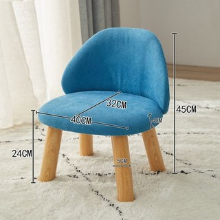 椅凳 板凳 換鞋凳 凳子 小凳子 木頭椅 椅子 實木凳子 布藝全實木靠背小凳子家用經濟型創意客廳簡約小矮凳, 藍色-承重300斤-凳套不可拆洗, 1個