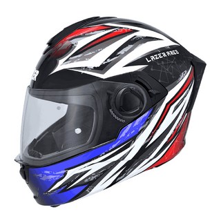 【優惠特價】LAZER ST-303 彩繪 #3 掣電 全罩式安全帽, 黑紅藍,XL, 1個
