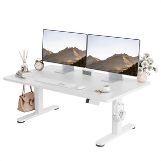 Seang 높이조절 모션데스크 학습용 사무용 아동용 조절테이블 전동 탁자 바닥에 앉아 업무를 보는 전동리프트 테이블, 백색