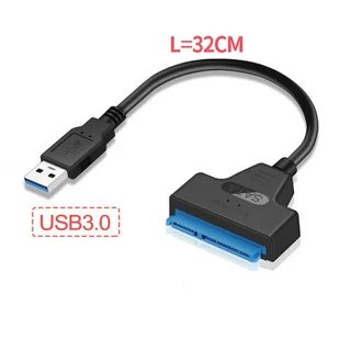 USB SATA 3 케이블 SATA-USB 3.0/USB 2.0 어댑터 지원 2.5인치/3.5인치 외부 SSD HDD 하드 드라이브 Sata I, 12 USB3.0 to Sata 32cm, 01 other, 01