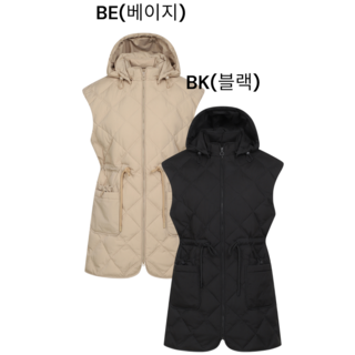 [제이디엑스] JDX 골프 겨울 여성 다이아 다운 롱기장 베스트 X2WVV8164